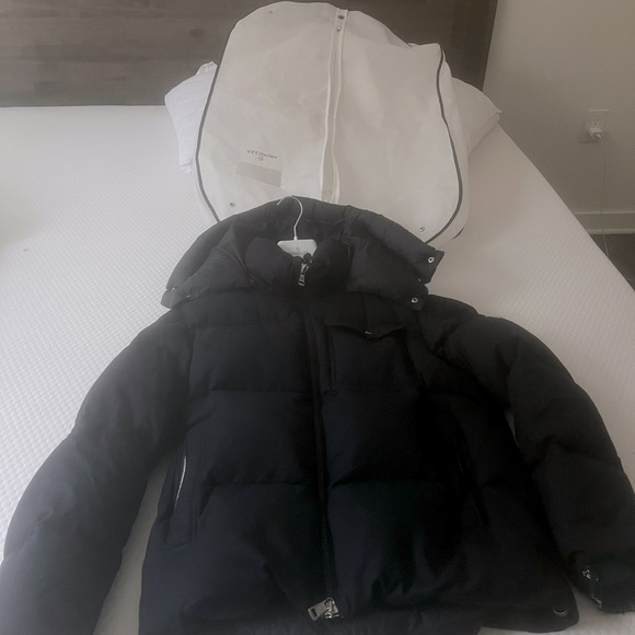 Dark blue moncler bubble coat